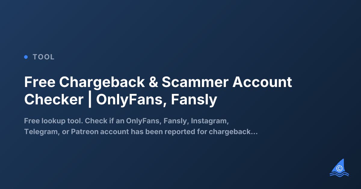 Free Chargeback & Scammer Account Checker